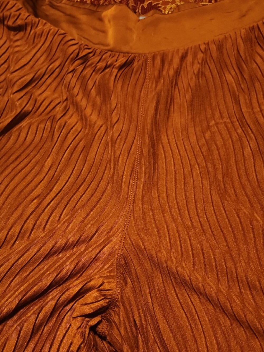 Anthropologie Rust/Brown Pleated Palazzo Pants, Like New, XL - Picture 4 of 10